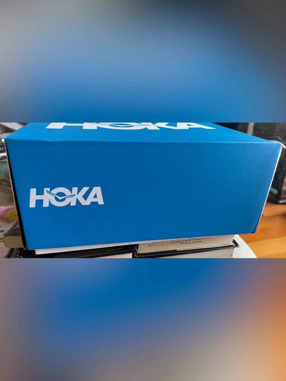 HOKA CLIFTON Pre-Owned Good Light Blue & Orange Size 7.5B